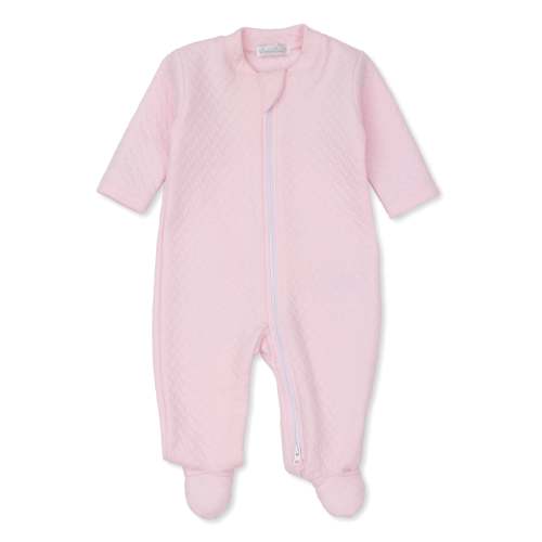 Classic Jacquards Pink Zip Footie