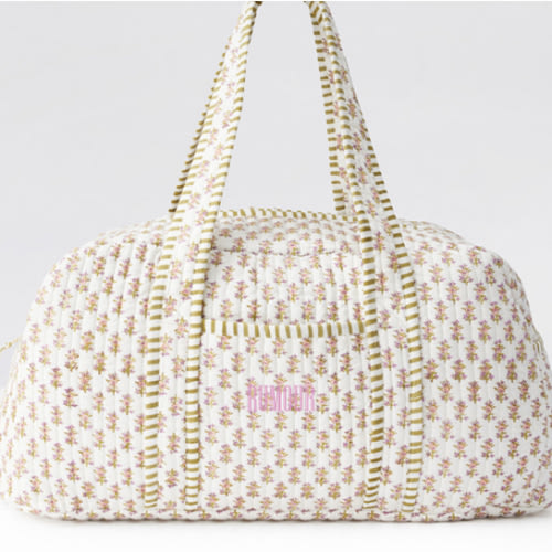 Block Print Duffle Bag