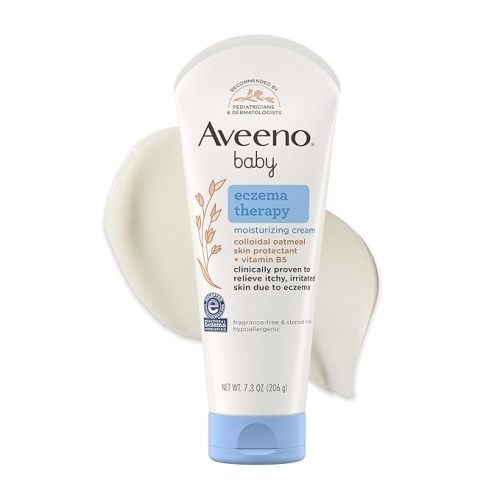 Aveeno Baby Eczema Therapy Moisturizing Cream for Dry, Itchy Skin, 7.3 oz | Baby Eczema Cream with Natural Colloidal Oat & Vitamin B5, for Itchy, Dry Skin, Hypoallergenic, No Added Steroids