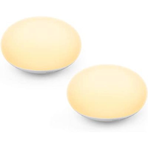 EASZZZ Baby Night Light, Nursery Night Lamp for Breastfeeding, Soft BPA FREE Silicone Touch Night Lamp, Eye Caring, Easy Flip Design, Stepless Dimming, 2-Pack