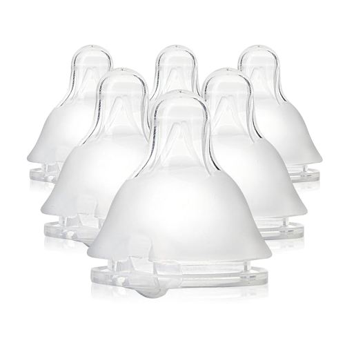 Evenflo Balance Plus Standard Neck Nipples for use with Evenflo Balance Plus Standard Neck Bottles, Medium Flow for 3 Months and up, 6-Pack