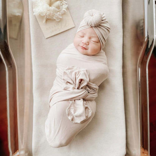 Oat Headwrap and Swaddle Set