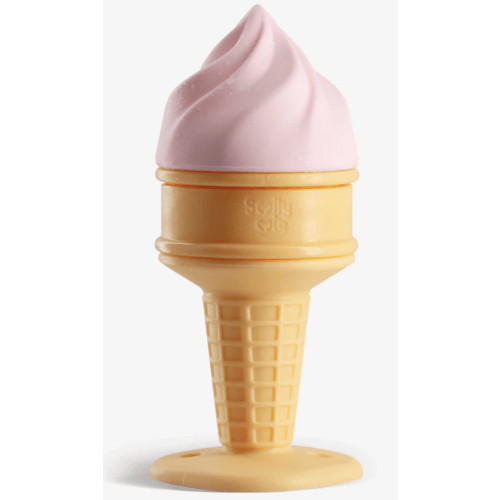 Ice Cream Shaped Water Filled Cooling Teether | Baby Food-Grade Silicone Teething Toy with Water Injection