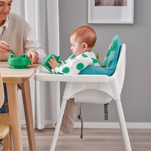 Ikea ANTILOP High chair with tray - white/white