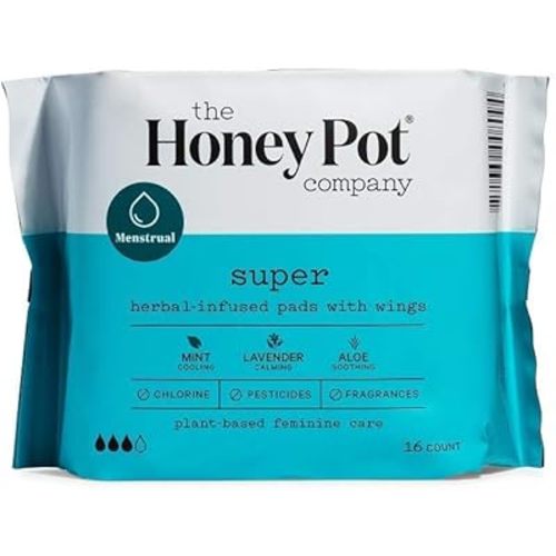 Honey Pot Super with Wings Herbal-infused, 16 Pads (Pack of 2)2 - Pack of 2