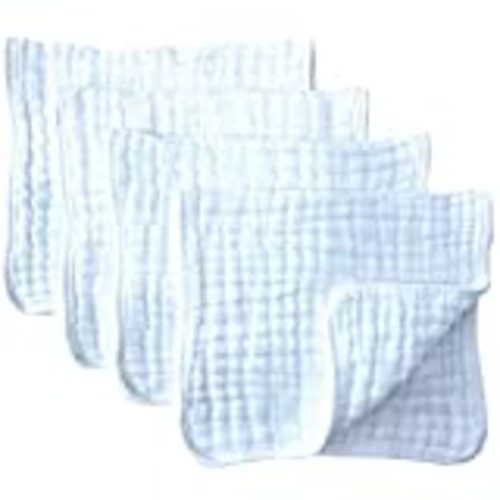 Amazon.com: HonestBaby Baby 5-Pack Organic Cotton Multi-Layer Muslin Burp Cloths : Baby