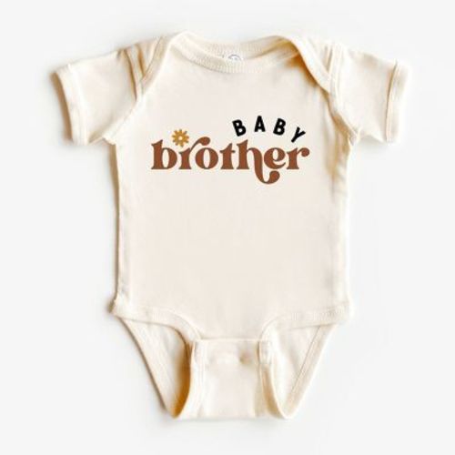 The Juniper Shop Boho Baby Brother Baby Bodysuit - Newborn - Natural