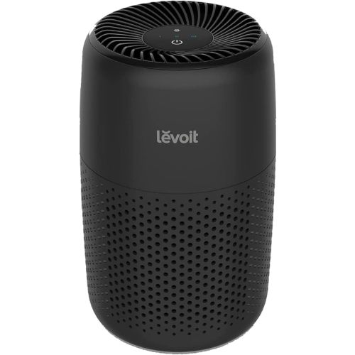 LEVOIT Air Purifiers for Bedroom Home, 3-in-1 Filter Cleaner with Fragrance Sponge for Better Sleep, Filters Smoke, Allergies, Pet Dander, Odor, Dust, Office, Desktop, Portable, Core Mini-P, Black