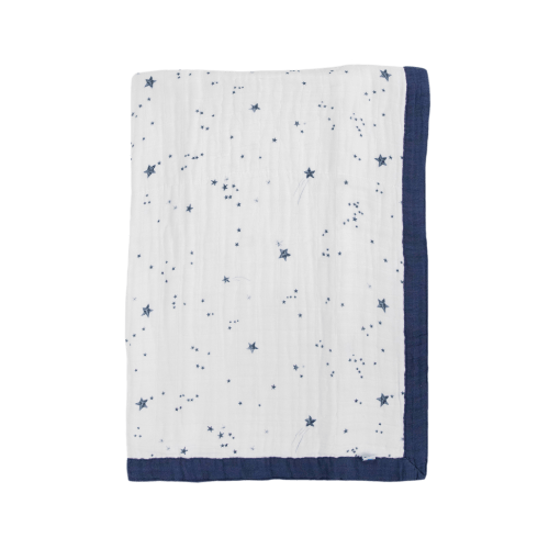 Cotton Muslin Baby Quilt - Shooting Stars