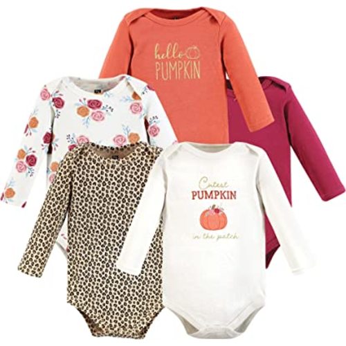 Hudson Baby baby-girls Cotton Long-sleeve Bodysuits