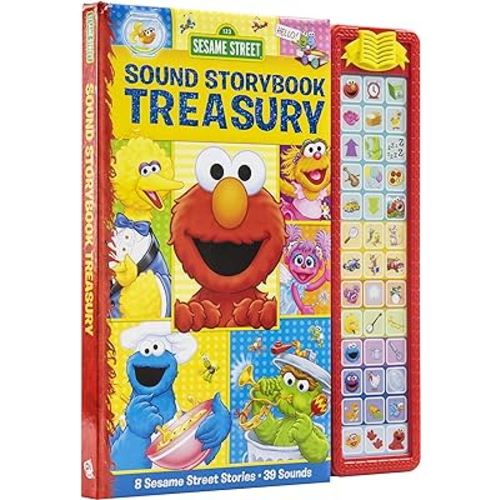 Sesame Street - Elmo, Zoe, Big Bird and more! Sound Storybook Treasury - 39 Button Sound Book - PI Kids (Play-A-Sound)