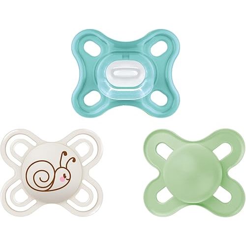 MAM Pacifier Newborn Variety Pack (1 Comfort, 1 Perfect Start, 1 Newborn Original Start) Best Pacifier for Breastfed Babies, 0-3 Months, Unisex, 3-Pack