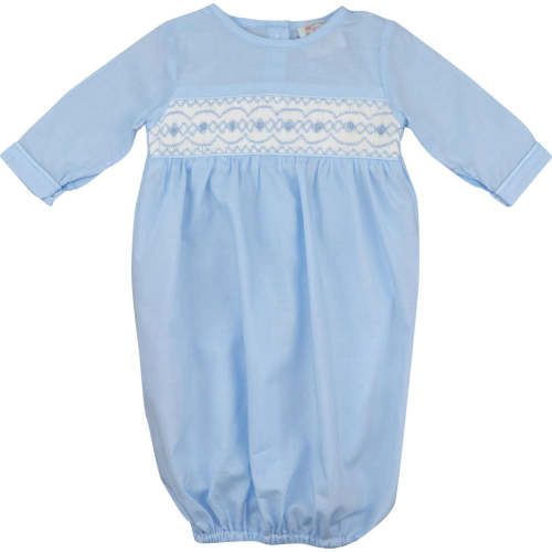 Blue Geometric Smocked Baby Gown – Cecil & Lou