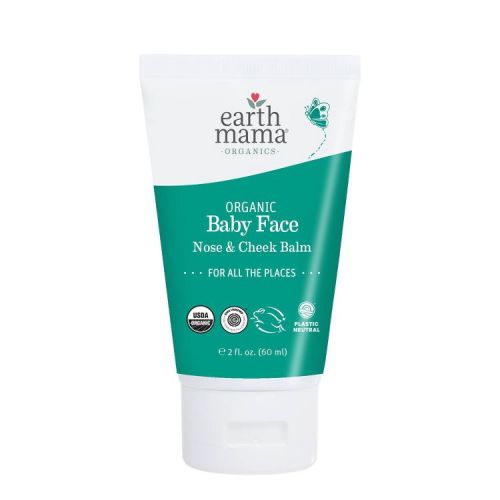 Earth Mama Organic Baby Face Nose & Cheek Balm Moisturizer - 2 fl oz: Paraben-Free Daily Unscented Skincare