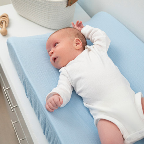 Aden + Anais Cotton Muslin Classic Changing Pad Cover - Blue