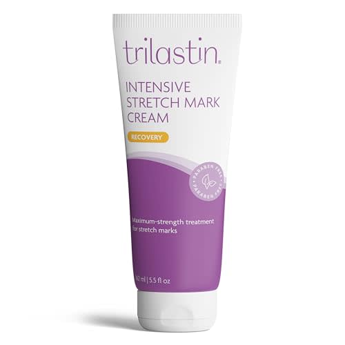TriLASTIN SR Vit. Infused Intensive Stretch Mark & Scar Cream for Pregnancy - 5.5 Oz, Cocoa Butter Scar Treatment, Hypoallergenic & Paraben-Free - Moisturizing Lotion for Women - Stretch Mark Cream