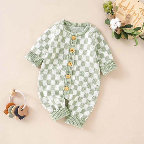 Checkerboard Sweater Onesie – The Ollie Bee