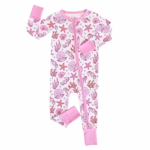 Tiny Tides Convertible Zip Romper | Pink
