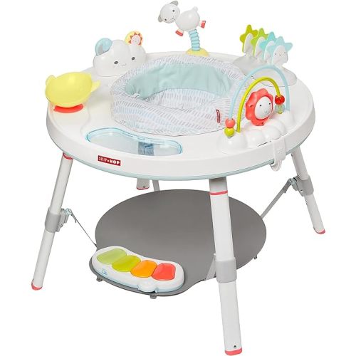 Skip Hop Baby Activity Center: Interactive Play Center with 3-Stage Grow-with-Me Functionality, 4mo+, Silver Lining Cloud