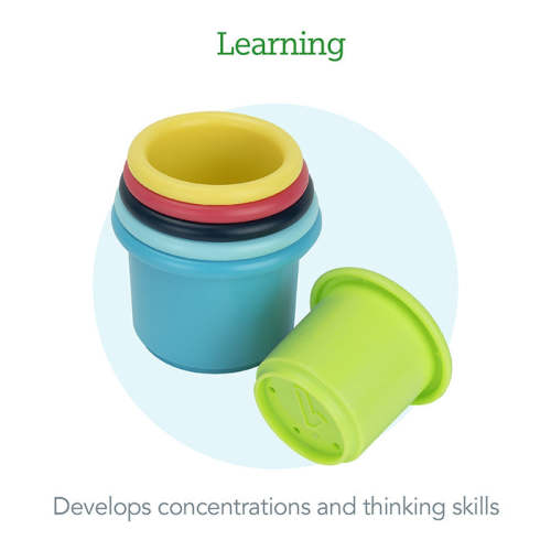 Baby Stacking Toy Cups | Non-toxic Baby Plant-based Cups | i play.® by Green Sprouts®