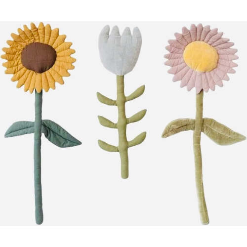 Cotton & Velvet Flower Wall Decor (Tulip)
