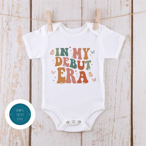 In My Debut Era Retro Baby Onesie® | Kids Tshirt | Custom Baby Bodysuit | Baby Shower Gift