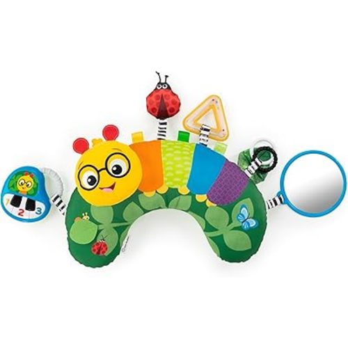 Baby Einstein Cal-a-Pillow Tummy Time Pillow, Multisensory Activity Toys, Sitting Up Play, Cal the Caterpillar, Ages 0+ Months