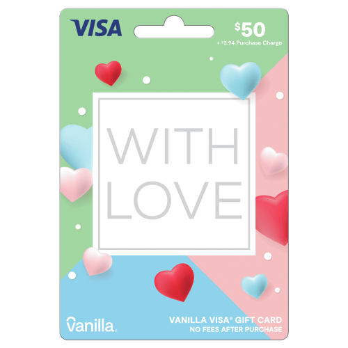 $50 Vanilla® Visa® With Love Gift Card (plus $3.94 Purchase Fee)