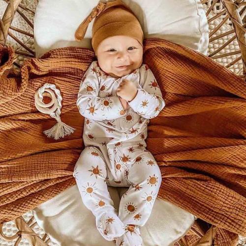 Desert Suns Bamboo Zipper One-Piece Footie | Caden Lane- 0-3M