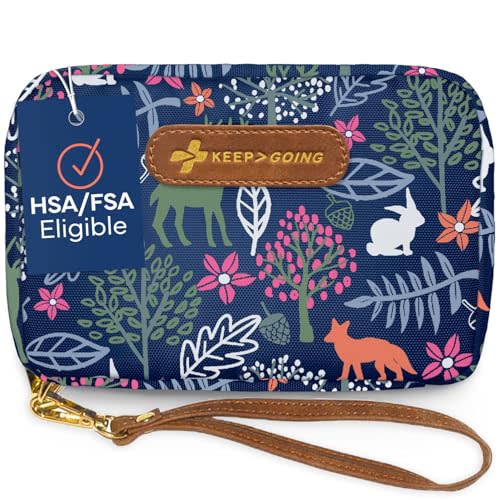 KeepGoing Travel First Aid Kit for Kids  130 Pc. for Car, Home, Purse, Diaper Bag & Backpack with Latex-Free Bandages - Mini First Aid Kit Travel Size TSA-Approved