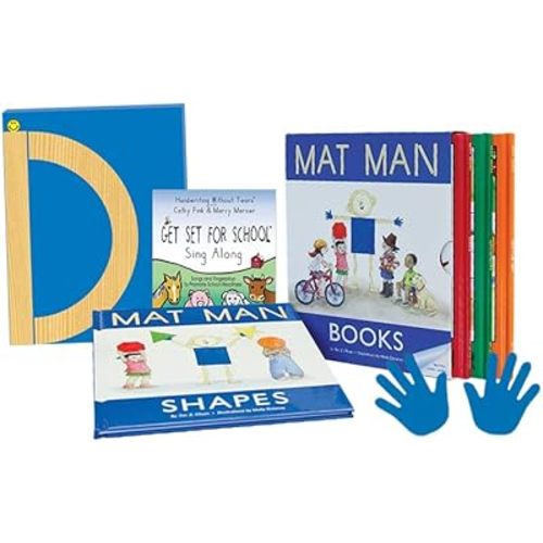 Learning Without Tears Build Mat Man Kit, Age 5+,Kindergarten+, Handwriting Without Tears,Wood Letter Pieces,Sing Along CD, Poster, Mat Man hands, School & Home, Tutor, Sensory & Motor Skills, Sensory