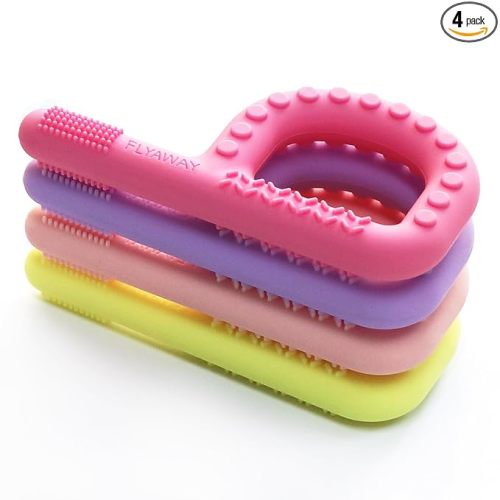 Teething Sticks for Babies, Silicone Chew Toys for Kids Autistic Children 4 Pack, Oral Motor Stimulation Autism Sensory Products Toddler Sensory Toys for Teething Baby Kids Adults with Anxiety ADHD