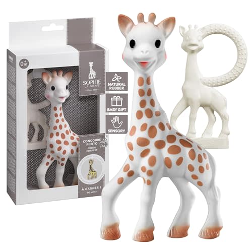 Sophie la girafe, Award Set | Includes Sophie la girafe, a Sophie la girafe Mini Teether & Photo Instructions | Born in Paris | Since 1961 | Natural Rubber | Designed for Teething Babies