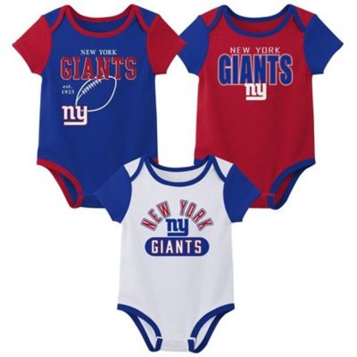 NFL New York Giants White 3pk Bodysuit