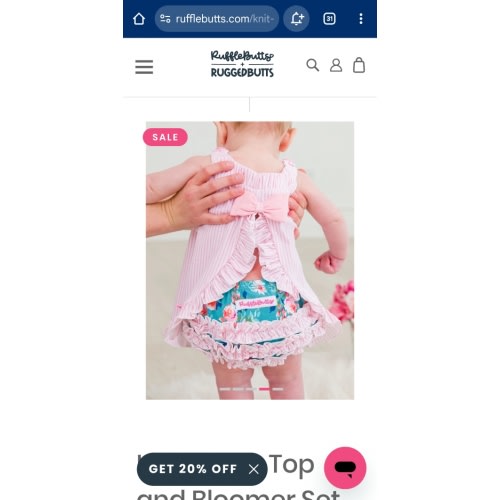 RuffleButts - Knit Swing Top and Bloomer Set