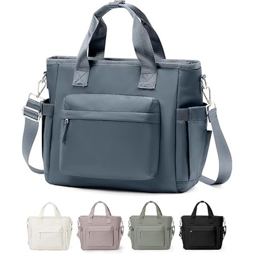 Insulated Lunch Bag Women Large Lunch Tote Bag with Shoulder Strap Adult Lunch Box Bags for Women Men Work Royal Blue Lunch Boxes with Water Bottle Holder