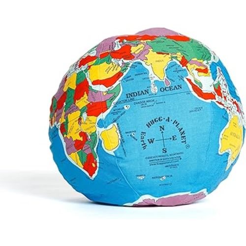 Classic Earth HUGG-A-PLANET | The Original Soft & Huggable Planet Earth | 600 Places Labeled | Educational Toy for Kids 3+, Teens, Adults, Teachers, and Parents