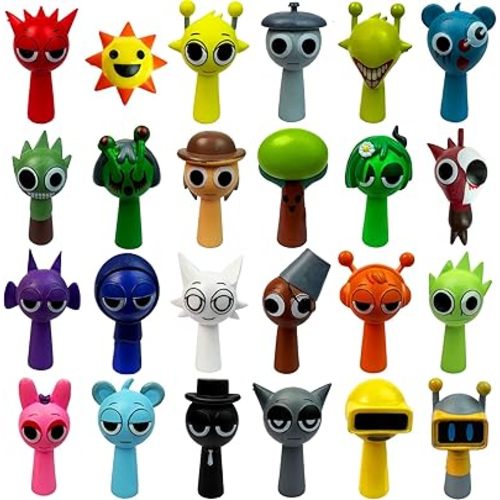 Sprunki Action Figures Mystery Box, Sprunki Mystery Box,Office Room Figurine Decor for Adults (Colorful-24Pcs)