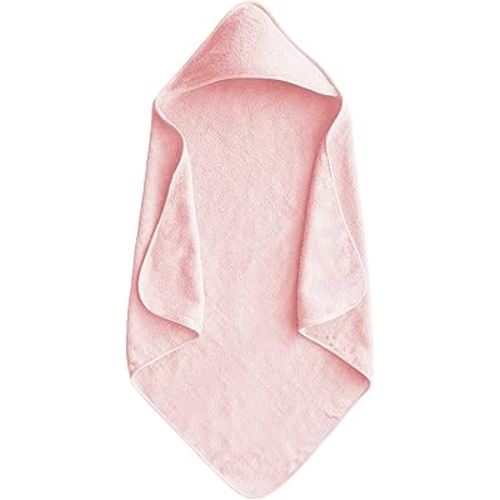 Baby Hooded Towels 31.5 * 31.5" Bath Towel for Newborn Toddler Infant Shower Ultra Absorbent Soft Bathrobe Blanket Boys and Girls(Pink)