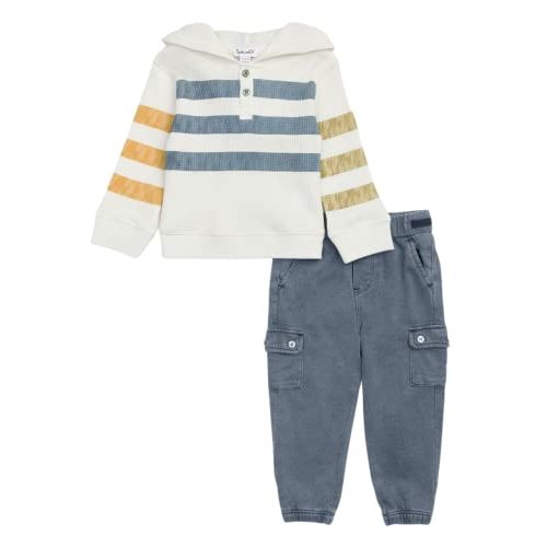 Splendid baby-boys Waffle Long Sleeve Hoodie and Jogger Set