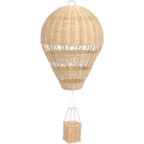BESPORTBLE Rattan Woven Hot Air Balloon: Wall Decor for Kids Room Aesthetic And Elegant - Woven Hot Air Balloon Hanging Ornament - Nursery Room Decoration
