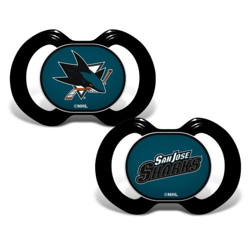 BabyFanatic Officially Licensed Unisex Pacifier 2-Pack - NHL San Jose Sharks.
