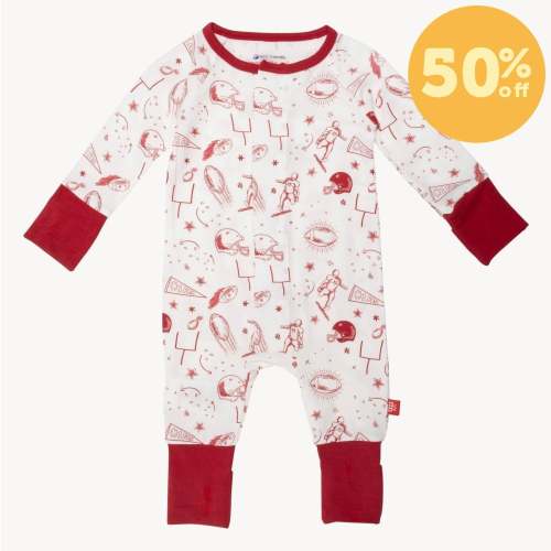 white game day modal magnetic convertible grow with me coverall – Magnetic Me