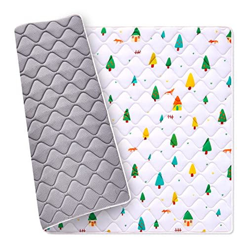 Premium Foam Baby Play Mat 50" X 50", Extra Large Activity Playmats for Babies,Toddlers, Infants, Soft Thicker Sponge Baby Mat for Floor, Play & Tummy Time, Machine Washable for Easy Care
