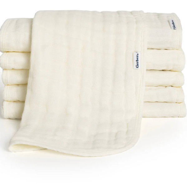 6-Pack Baby Neutral Vanilla Muslin Burp Cloths – Gerber Childrenswear