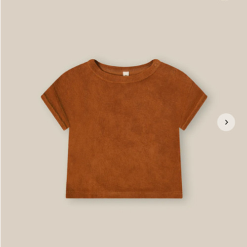 Terracotta Terry Boxy T-shirt | Organic Zoo