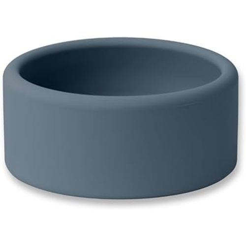 Solid Bowl, Weighted Silicone Baby Bowl, No-Division Kid Bowls, Microwave & Dishwasher Safe Silicone Bowls for Baby, Baby Feeding Supplies, No BPA, Blue Hour