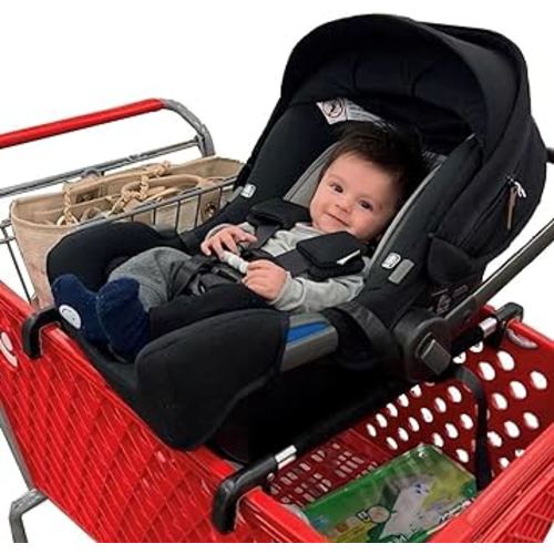 Car Seat Carrier for Shopping Carts, Allows Babies, Newborns, Infants and Toddlers to Stay Snug or Sleeping in Car Seat While Parents Shop, As Seen on Shark Tank