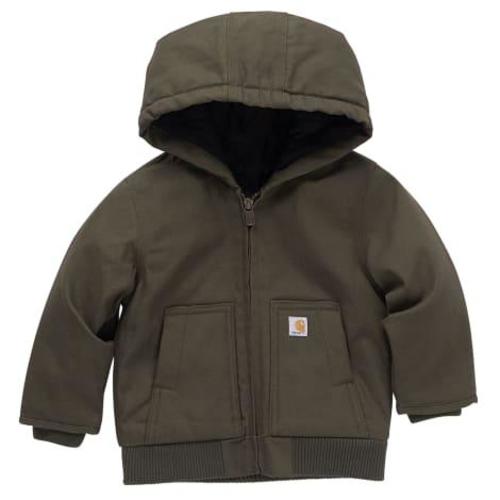Infant' Olive Insulated Canvas Jacket