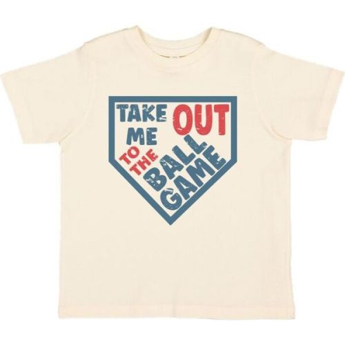 Take Me Out To The Ball Game Short Sleeve T-Shirt, Natural - Sweet Wink | Maisonette